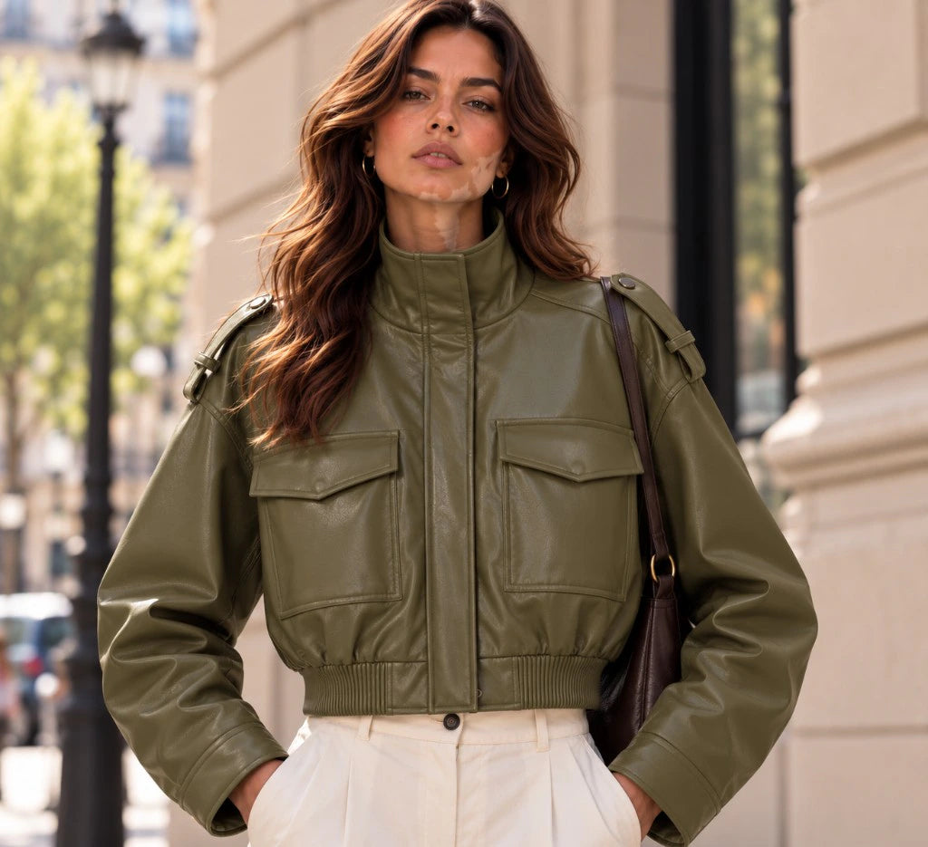 Chaqueta Berlín Verde oliva — vista frontal